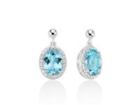 Orecchini Miluna Donna LA GEMMA DEL CIELO in Argento Topazio ERD2547 - ERD2547
